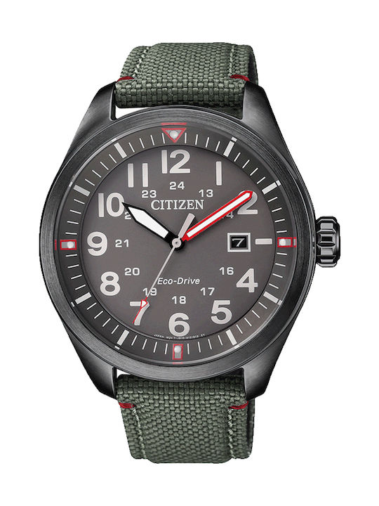 Citizen Ecodrive Watch Eco - Drive with Green Fabric Strap