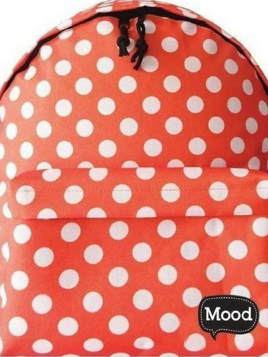 Mood Mood Sigma Orange Polka Dot School Bag Backpack Junior High-High School Orange 20Liters