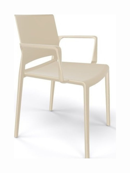Outdoor-Stuhl Polypropylen Bakhita Beige 44x54x...
