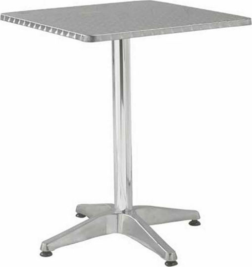 Tisch Cafe Palma 60x60x70cm Silber