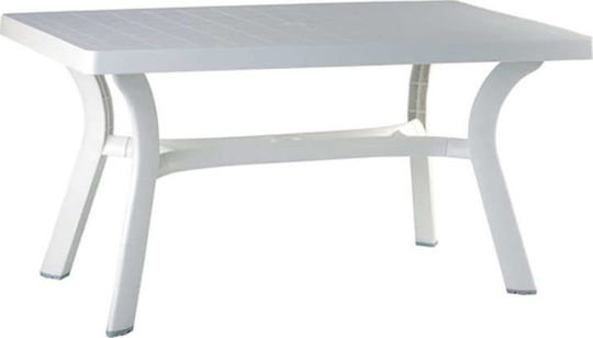 Tisch Stabil Roma Weiß 140x80x72cm