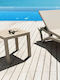 Ocean Auxiliary Outdoor Free Standing Polypropylene Table Taupe 45x45x45cm