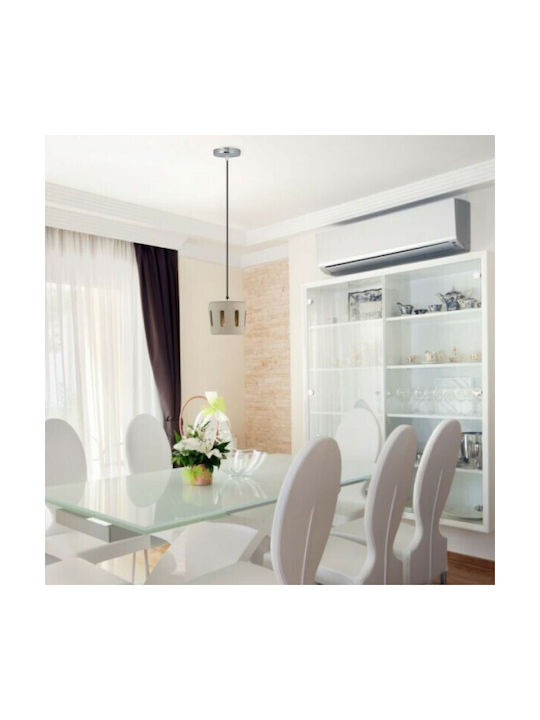 V-TAC Pendant Light Gray with Socket E27 18x16x110cm