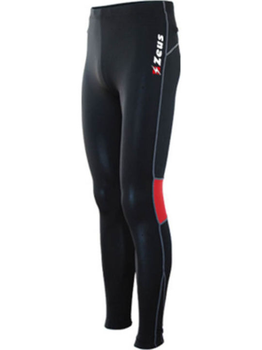 Zeus Fisiko Herren Sportleggings Lang Schwarz