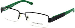 Emporio Armani Eyeglass Frame Black EA1001 3014