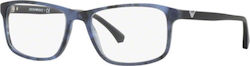 Emporio Armani Men's Blue Acetate Frame