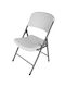 Foldable Kitchen Metallic Chair White 54x48x89cm