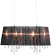 Aca Chandelier Lampshade 6xE14 Black 2P800BK