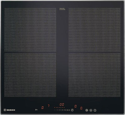 Morris Επαγωγική Εστία Αυτόνομη Inox με Λειτουργία Κλειδώματος 57.6x51.8εκ.