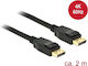 DeLock Kabel DisplayPort-Stecker - DisplayPort-Stecker 2m Schwarz (83806)