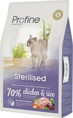 Profine Sterilised Dry Food for Adult Neutered Cats with Chicken / Rice 10kg