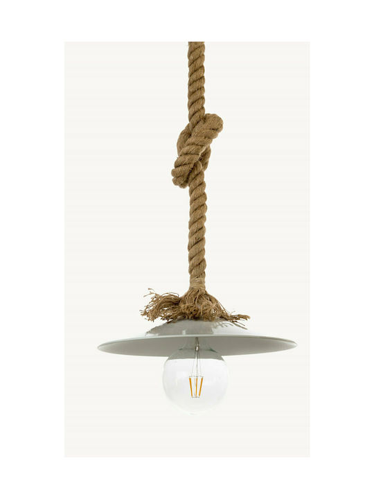 Inlight 4382 Pendant Light Suspension with Rope for Socket E27 Brown 4382-WH