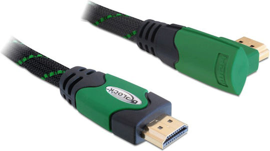 DeLock HDMI 1.4 Angle (90°) Cable HDMI male - HDMI male 1m Black