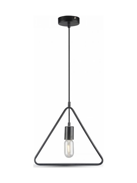 V-TAC Triangle Pendant Light Single-Light for Socket E27 Black