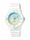 Casio Women's Watch with White Rubber Strap