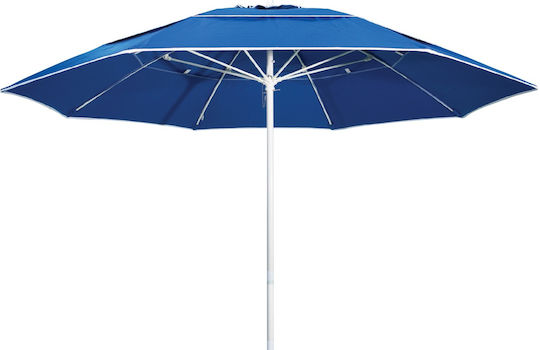 Professioneller Rundschreiben Garten- und Terrassen-Sonnenschirm Blau Rahmenmaterial Metall F2.5m