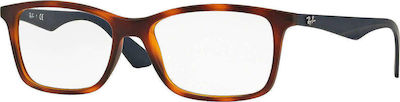 Ray Ban Plastic Eyeglass Frame Brown Tortoise RB7047 5574