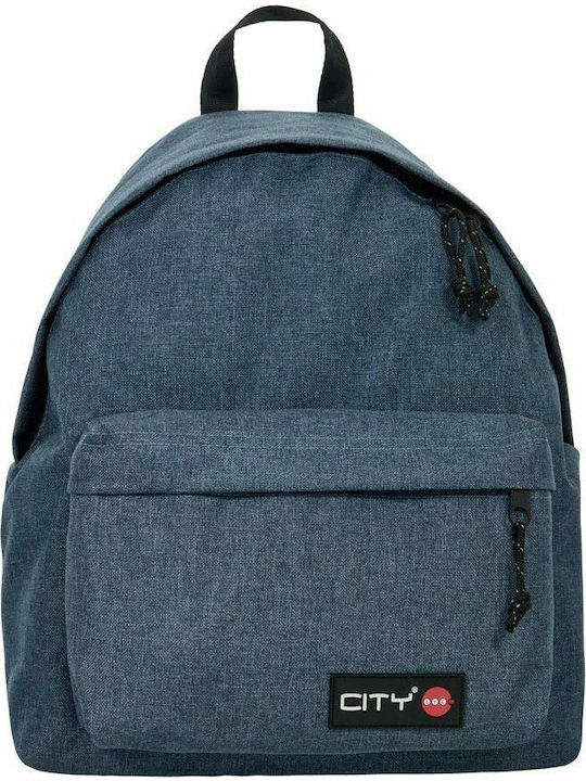 Lyc Sac City The Drop Blaues Melange Schulranzen Rucksack Junior High-High School in Blau Farbe 24Es