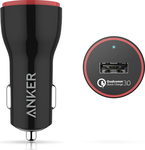 Anker Car Charger Black Powerdrive+ Total Intensity 2A Fast Charging with a Port USB with Cable Lightning