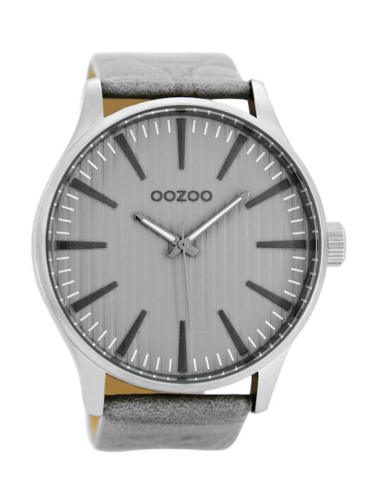 Oozoo Watch Battery with Gray Leather Strap C8561