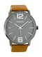 Oozoo Watch Battery with Brown Leather Strap C8502