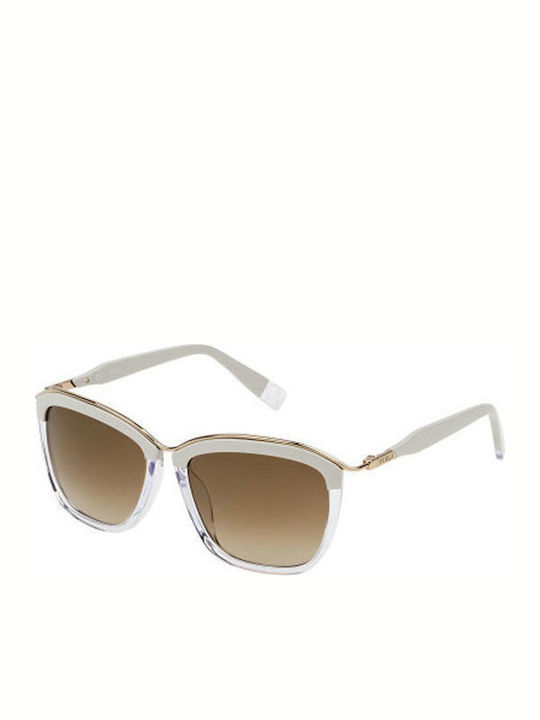 Furla Women's Sunglasses with White Plastic Frame SFU035 01G5