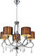 Elmark Lilly Candelabru 5xE27 cu Abajururi Argint 955LILLY5