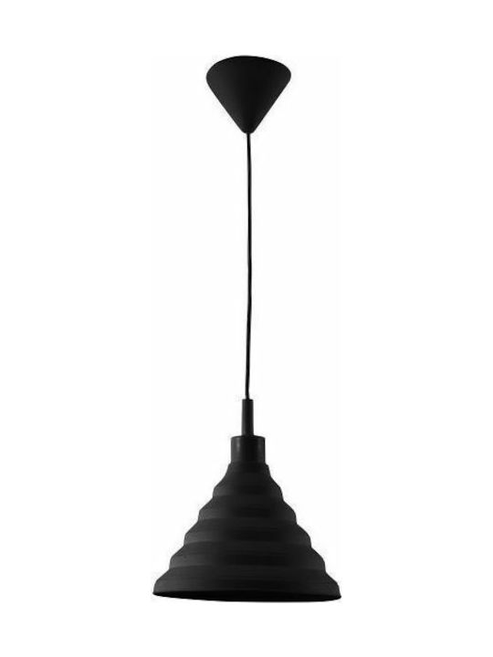 Spot Light Pendant Light Single-Light Bell for Socket E27 Black