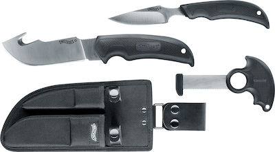 Walther Hunting Set Knife Black with Blade made of Stainless Steel in Sheath