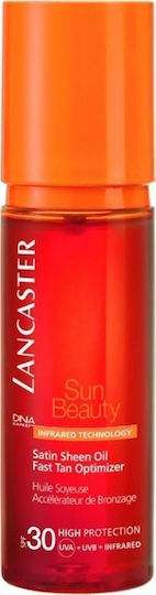 Lancaster Sun Beauty Satin Sheen Ulei Optimizer Rapid Bronzare Produse cu Protecție Solară Ulei Corp SPF30 Spray 150ml