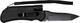 Fox Jack Lamp / Whistle / Fire Starter Pocket Knife Black in Sheath