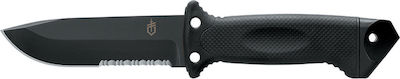 Gerber LMF II Infantry Knife Black with Blade made of Stainless Steel in Sheath