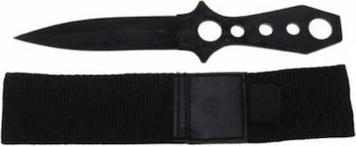 Fox Outdoor Throwing Double Edged Knife Black in Sheath