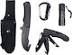 MFH Set & Multi Tools Μαχαίρι Επιβίωσης Tools - Black σε Θήκη