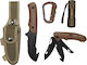 MFH Set & Multi Tools - Coyote Нож Survival Кафяв в Калъф