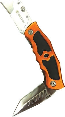 Tactix Taschenmesser Orange mit Klinge aus Rostfreier Stahl