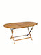 Outdoor Table from Teak Foldable 140x80x75cm