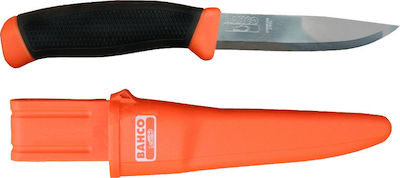 Bahco Inox Knife Orange with Blade made of Stainless Steel in Sheath