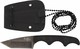 Fox Outdoor Neck II Survival Knife Black with Sheath