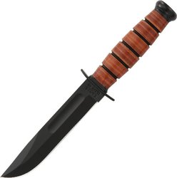 Ka-Bar Short USMC Knife Brown with Blade made of Steel in Sheath