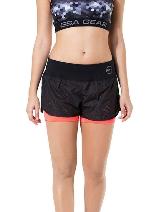 GSA Double Shorts 182601 Coral Women's Sporty Shorts Black