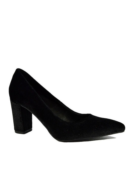 Black Heels 72-2 Black Velvet