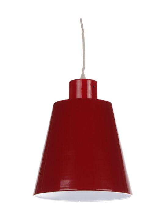 Keskor Pendant Light Single-Light Bell for Socket E27 Red