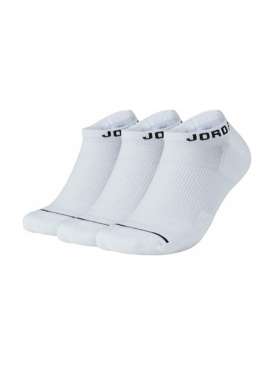 Jordan Jumpman Αθλητικές Κάλτσες Λευκές 3 Ζεύγη