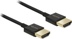 DeLock HDMI 2.0 Cable HDMI male - HDMI male 1.5m Μαύρο