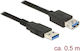 DeLock 0.5m USB 3.0 Cable A-Male to A-Female (85053)