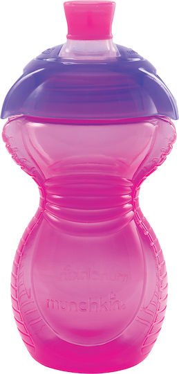 Munchkin Click Lock Bite Proof Sippy Cup Educational Sippy Cup Plastic Fuchsia Fuchsia Purple for 9m+m+ 296ml 12292