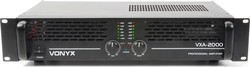Vonyx VXA-2000 II PA Power Amplifier 2 Channels 1000W/4Ω 600W/8Ω with Cooling System Black