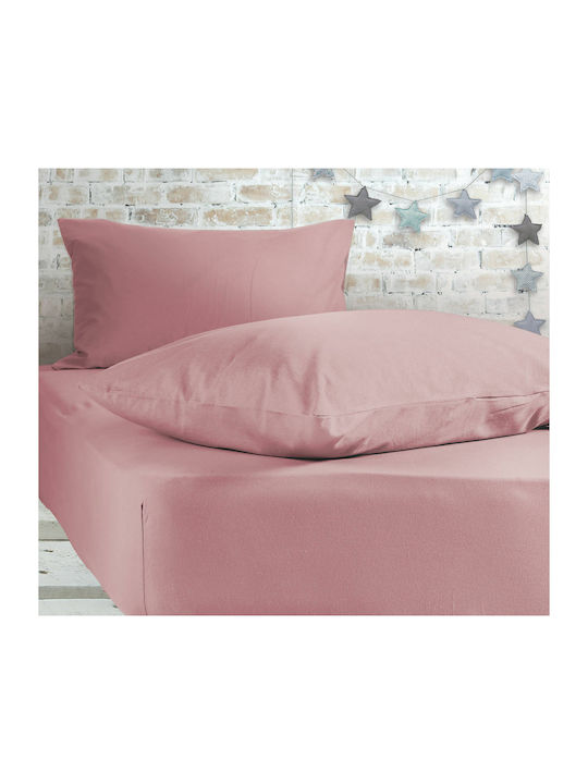Nef-Nef Sheet for Single Bed with Elastic 100x200+30cm. Jersey 016711 1018 Pink