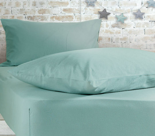 Nef-Nef Homeware Jersey Σεντόνι Υπέρδιπλο με Λάστιχο 160x200+30εκ. 1019 Aqua